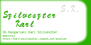 szilveszter karl business card